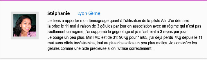 Avis et témoignage sur les pilules Alli